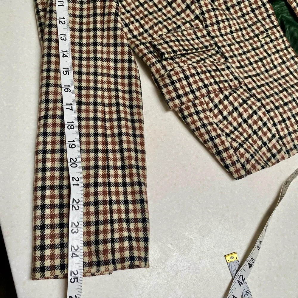 UPCYCLED patchwork detailing Wool boho blazer w equestrian cabin vibe - Picture 16 of 16